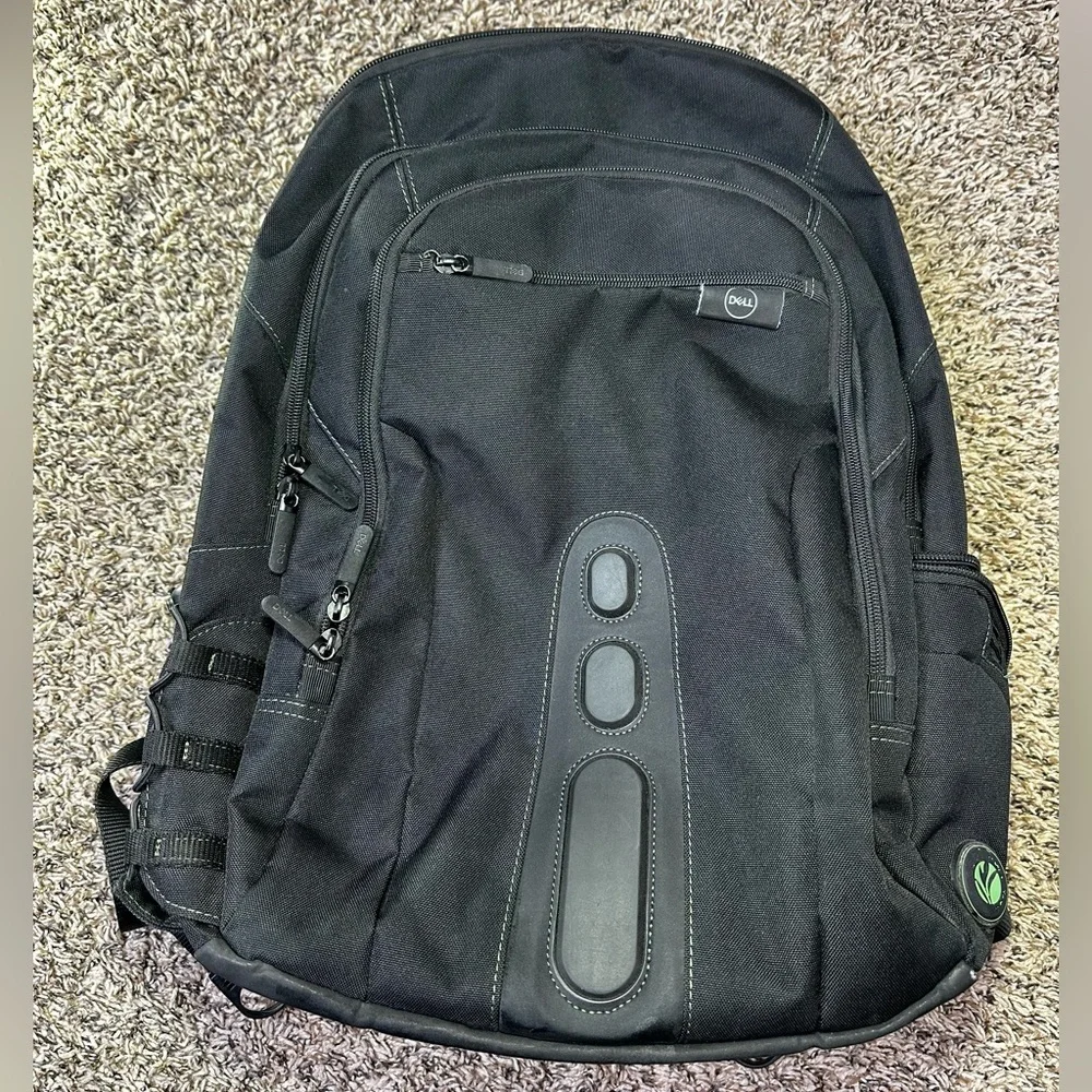 Dell Eco Spruce Backpack For Laptops Black Green 15.6 Inch Computer Bag Travel
